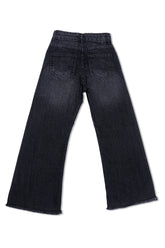 Dark wide-Leg Denim Jeans for girls